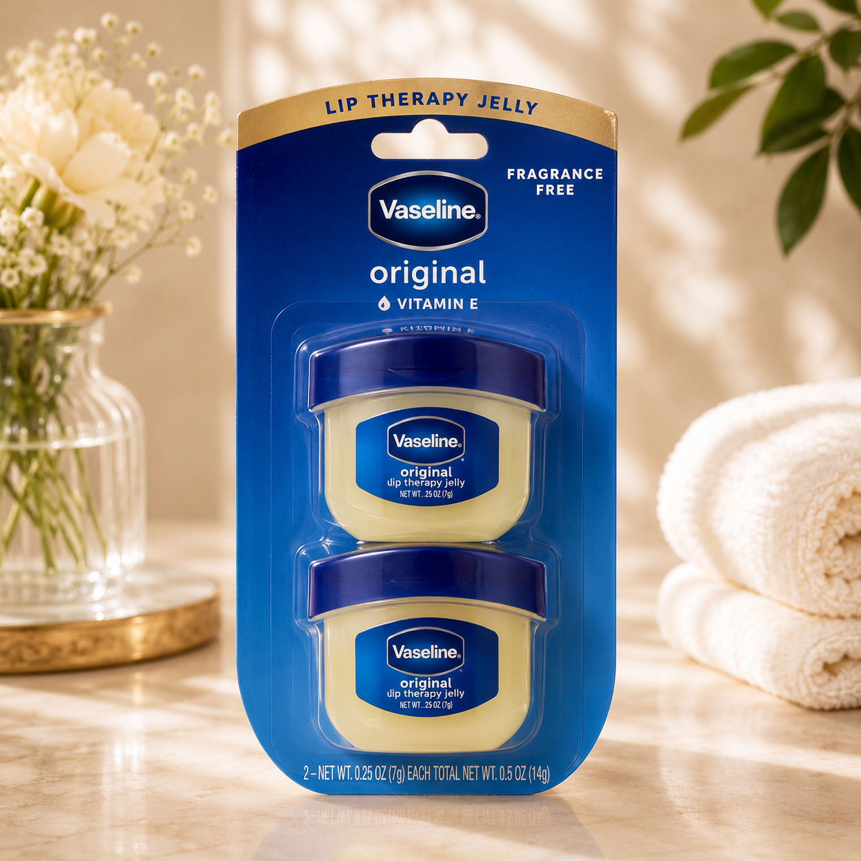 Kit Vaseline Lip Therapy Original Fragrance Free 2 Unidades
